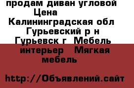 продам диван угловой › Цена ­ 34 000 - Калининградская обл., Гурьевский р-н, Гурьевск г. Мебель, интерьер » Мягкая мебель   